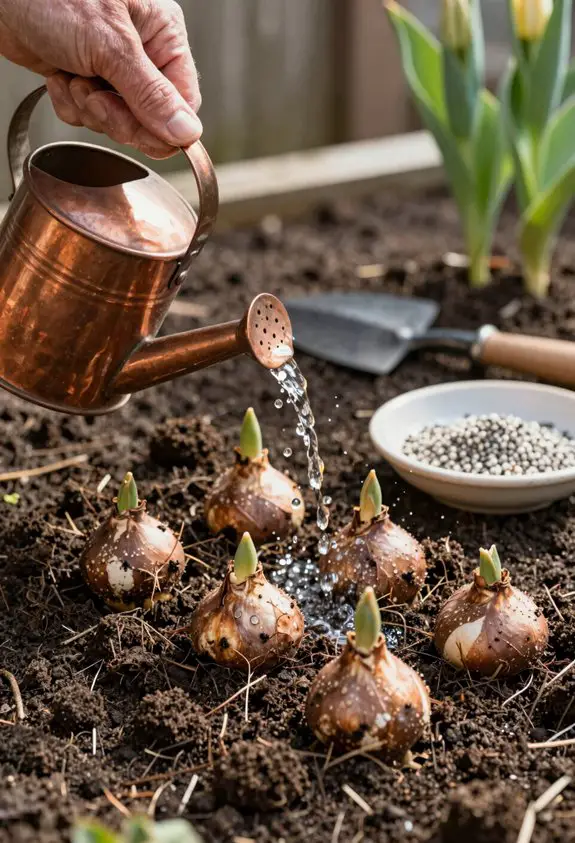 hydrate and fertilize bulbs