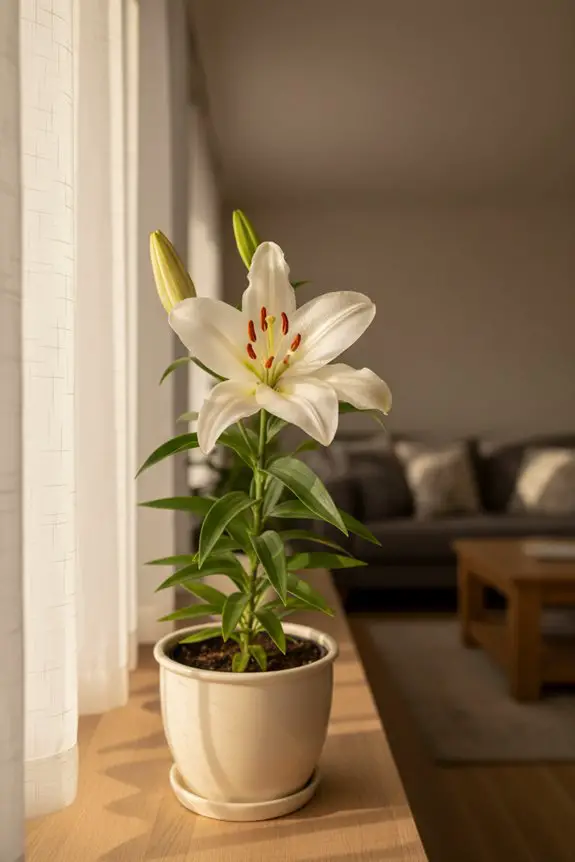 ideal light for lilies