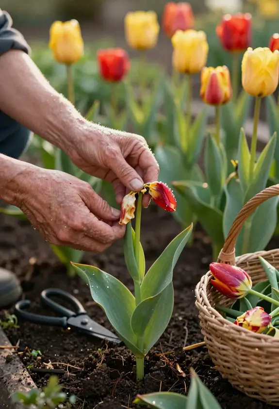 post bloom tulip care