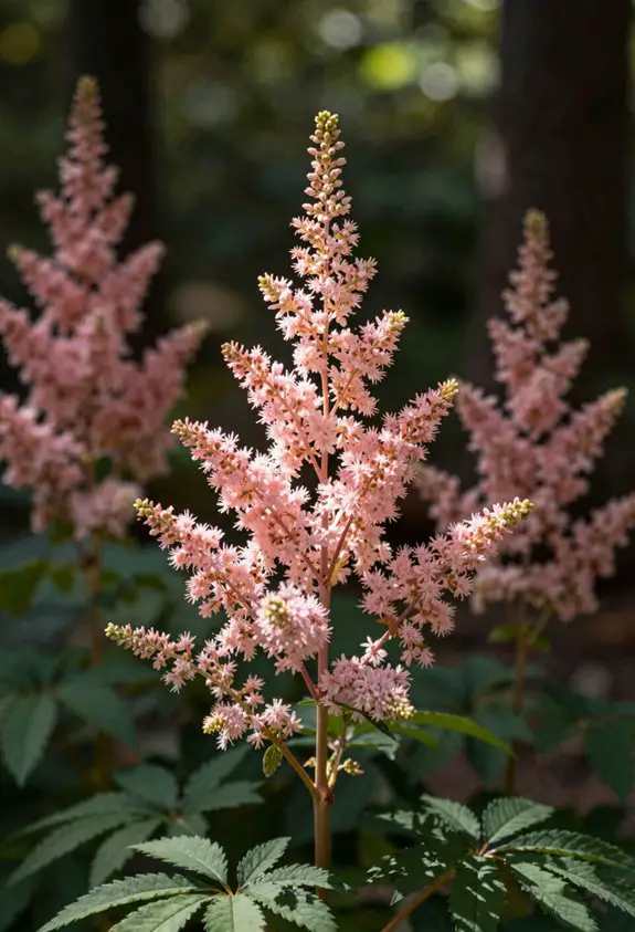 shade loving feathery perennials